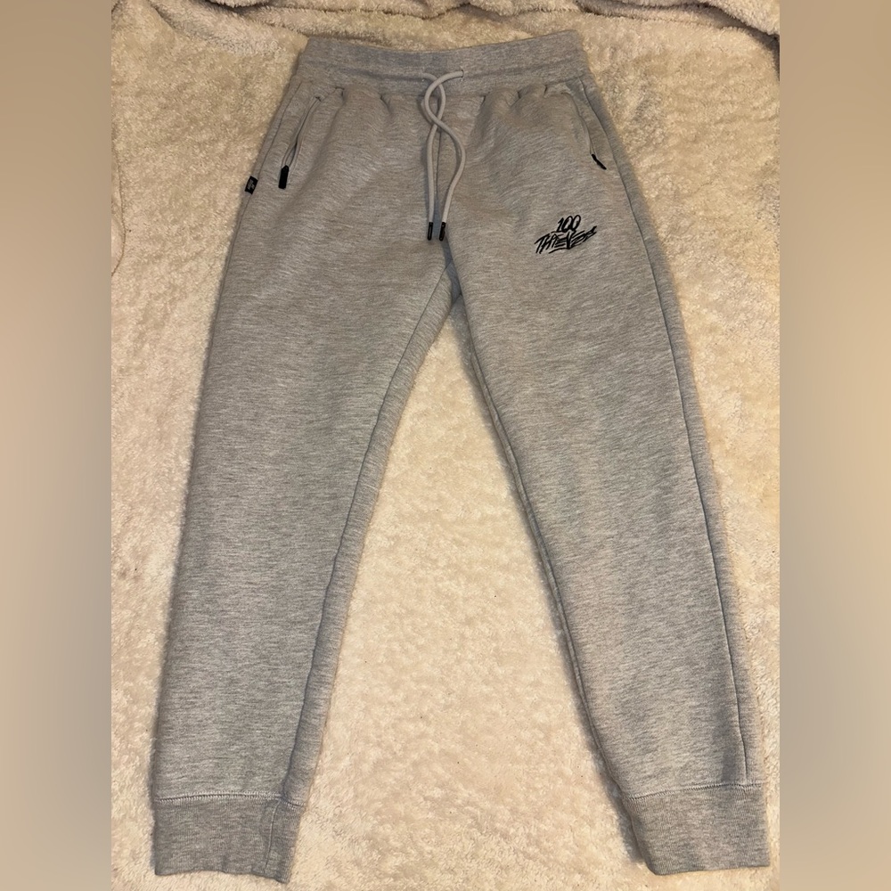 100 Thieves Foundation Fleece Pants Grey